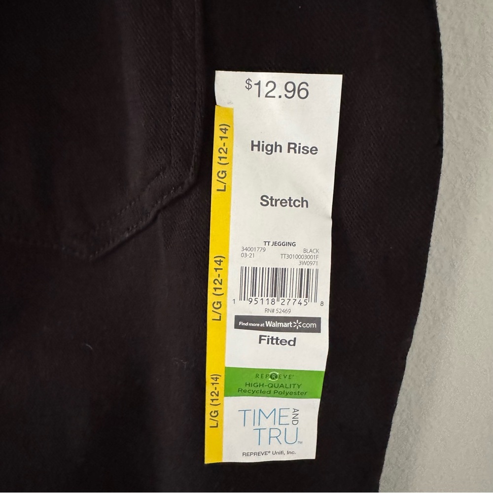 Time And True- Large NWT. High Rise Black Stretch Fitted Jeggins - Picture 4 of 5